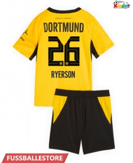 Günstige Borussia Dortmund Julian Ryerson #26 Heimtrikotsatz Kinder 2026-27 Kurzarm (+ Kurze Hosen)